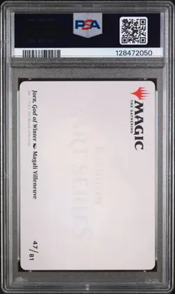 2021 Magic The Gathering Jorn God of Winter Akhm Gold Stamped /81 PSA 9 Mint - Image 2