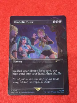 MTG Diabolic Tutor RAINBOW FOIL Secret Lair Hatsune Miku 1592 - Image 1
