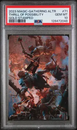 2023 Magic The Gathering Altr Thrill of Possibility Gold Stamped /81 PSA 10 - Image 1