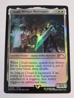 FOIL Cloud, Midgar Mercenary - Final Fantasy Secret Lair RARE - MTG - Image 1
