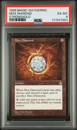 1998 MAGIC: THE GATHERING STRONGHOLD MOX DIAMOND PSA 6 - Image 1