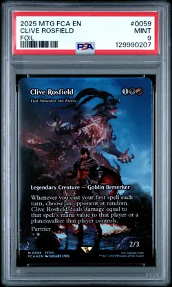 2025 MTG FINAL FANTASY: THROUGH THE AGES FOIL #0059 CLIVE ROSFIELD PSA 9 - Image 1