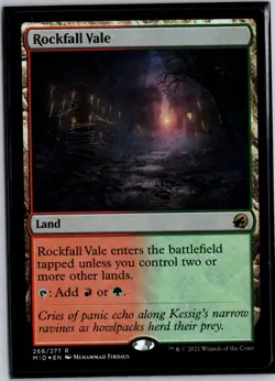 Rockfall Vale Foil R Innistrad: Midnight Hunt 266 NM - Image 1