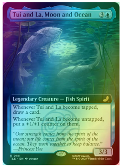 Tui and La, Moon and Ocean - Foil - Extended Art Avatar MTG - Image 1