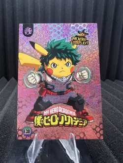My Hero Academia (Pikachu) #E38 - Pink Holo Box Hit - Pikachu Cosplay Pokemon - Image 1
