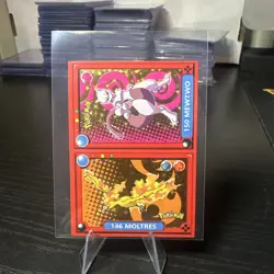 Moltres Mewtwo Sticker Gold Star Foil Pokedex Flash Editorial Pokemon - Image 2