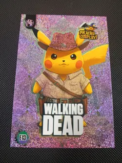 Walking Dead (Pikachu) #E13 - Pink Holo Box Hit Electric Pikachu Cosplay Pokemon - Image 1