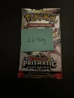 22.43g VERY HEAVY Prismatic Evolutions Pokemon Sealed Booster Pack New - Image 4