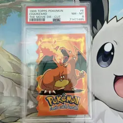 1999 Topps Pokemon The Movie Charizard #6 Die-Cut PSA 8 NM-MT - Image 1