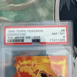 1999 Topps Pokemon The Movie Charizard #6 Die-Cut PSA 8 NM-MT - Image 2