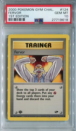 PSA 10 Pokemon 2000 1st Edition Fervor Gym Challenge 124 GEM MINT - Image 1