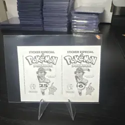 2022 Pokemon Pokedex Sticker Charizard/Pikachu #06/25 Gold Foil - Image 3