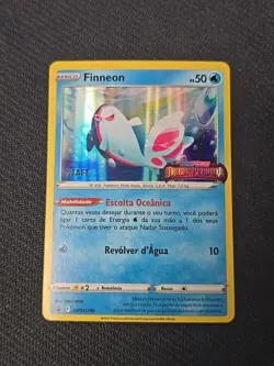 2023 POKEMON SWSH BLACK STAR PROMO PRERELEASE STAFF #240 FINNEON-HOLO Portuguese - Image 1