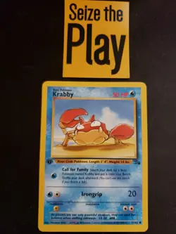 Pokemon TCG 1x SP 1st Edition Krabby - Fossil (51/62) x1 [Listing 6/6] - Image 1