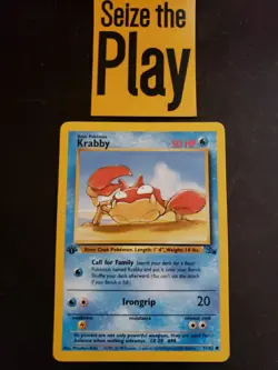 Pokemon TCG 1x SP 1st Edition Krabby - Fossil (51/62) x1 [Listing 4/6] - Image 1