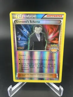 Pokemon Giovanni's Scheme 138/162 Regional Championships STAFF Promo Holofoil LP - Image 1