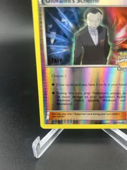 Pokemon Giovanni's Scheme 138/162 Regional Championships STAFF Promo Holofoil LP - Image 5