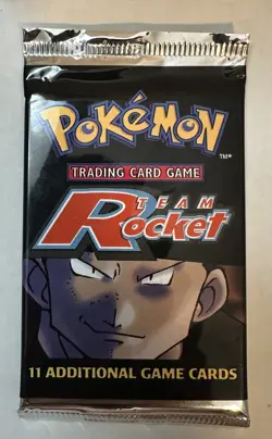 2000 Pokemon Unlimited Team Rocket Giovanni Art Sealed Booster Pack - Image 1