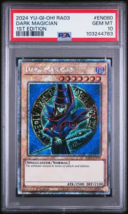 2024 YU-GI-OH! RA03-QUARTER CENTURY BONANZA 1ST ED #EN080 DARK MAGICIAN PSA 10 - Image 1