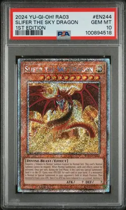 2024 YU-GI-OH! RA03-QUARTER CENTURY BONANZA 1ST ED SLIFER THE SKY DRAGON PSA 10 - Image 1