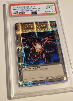2023 YU-GI-OH! LC01-LEGEND COLL: 25TH ANV ED #EN006 RED-EYES BLACK DRAGON PSA 10 - Image 2