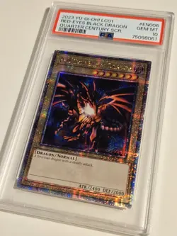 2023 YU-GI-OH! LC01-LEGEND COLL: 25TH ANV ED #EN006 RED-EYES BLACK DRAGON PSA 10 - Image 3