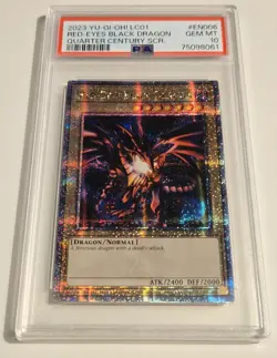 2023 YU-GI-OH! LC01-LEGEND COLL: 25TH ANV ED #EN006 RED-EYES BLACK DRAGON PSA 10 - Image 4