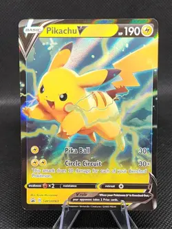 Pikachu V #SWSH063 - Sword & Shield Black Star Promo Holo Pokemon Card - Image 1