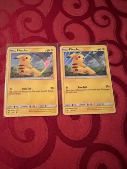 Pikachu 28/73 Shining Legends Holo Pokemon Card 2017 Lot OF 2 - Image 1