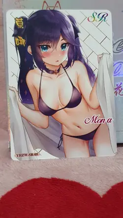 PREMIUM GODDESS STORY CHERRY BLOSSOM KISS SR-05 MONA GENSHIN IMPACT WAIFU CARD - Image 1