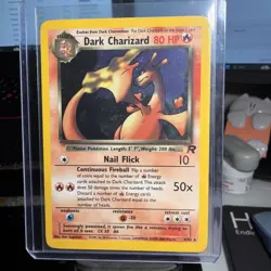 Dark Charizard Holo 4/82 Team Rocket Unlimited Vintage WOTC Pokemon Card - Image 1