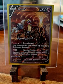 Pokemon Entei v Holo Ultra Rare TCG Card Crown Zenith Galarian Gallery GG36/GG70 - Image 1
