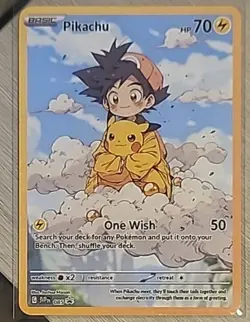 Ash & Pikachu + Mimikyu Waifu DBZ Cosplay Custom Fan Art Pokemon Cards - Image 2