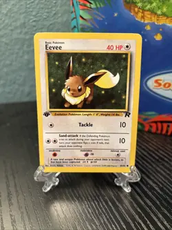1st Edition Eevee 55/82 - Team Rocket Pokemon Card Near Mint (NM) - Image 1