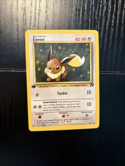 1st Edition Eevee 55/82 - Team Rocket Pokemon Card Near Mint (NM) - Image 2