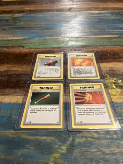Pokemon 1st Edition Shadowless Base Card Lot X4 Trainer Lot - Image 1