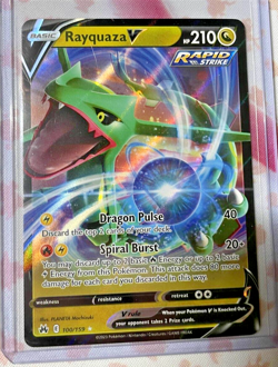 Rayquaza V - 100/159 - Pokemon Crown Zenith Sword & Shield Ultra Rare Card NM - Image 1