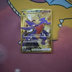 Pokemon Destined Rivals Cynthia's Garchomp EX Gold Hyper Rare Card 241/182 - Image 1