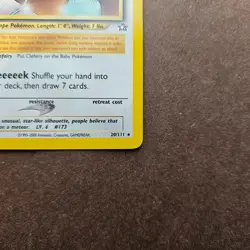 Cleffa 20/111 Pokemon Neo Genesis Card - LP - Image 5