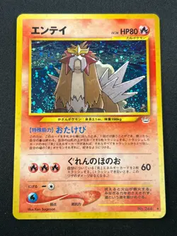 [NM] Entei Pokemon Card Japanese No.244 Neo 3 Revelation 2000 Vintage Holo 22N6 - Image 2