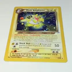 Pokemon Dark Ampharos TCG Neo Destiny Card 1/105 Unlimited Holo Rare - Image 1
