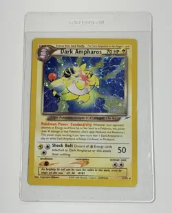 Pokemon Dark Ampharos TCG Neo Destiny Card 1/105 Unlimited Holo Rare - Image 2