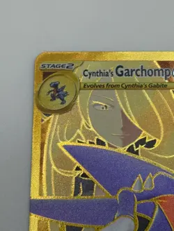 Pokemon Destined Rivals Cynthia's Garchomp EX Gold Hyper Rare Card 241/182 OBO - Image 4