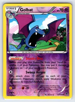Golbat 32/119 2014 Phantom Forces Pokemon Card Reverse Holo Uncommon - Nm/Vlp - Image 1