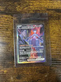 Pokemon TCG Destined Rivals Team Rockets Mewtwo EX Card 231/182 SIR NM - Image 1