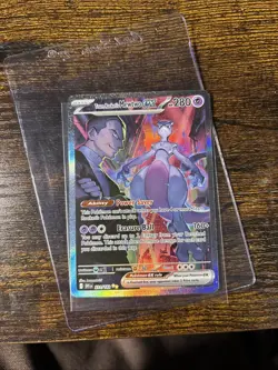 Pokemon TCG Destined Rivals Team Rockets Mewtwo EX Card 231/182 SIR NM - Image 3