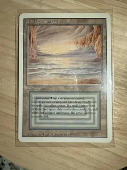 Magic the Gathering Underground Sea Revised Edition Dual Land NM Super Clean ?? - Image 1