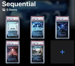 PSA 10 Gem Mint SEQUENTIAL SET Crystal Borderless Final Fantasy Foil MTG - Image 1
