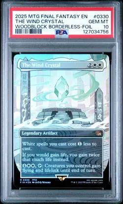 PSA 10 Gem Mint SEQUENTIAL SET Crystal Borderless Final Fantasy Foil MTG - Image 2