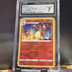 Charizard 025/185 Reverse Holo CGC 7 Pokemon 2020 Vivid Voltage - Image 1